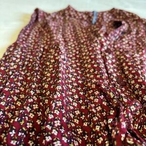 Burgundy floral dress